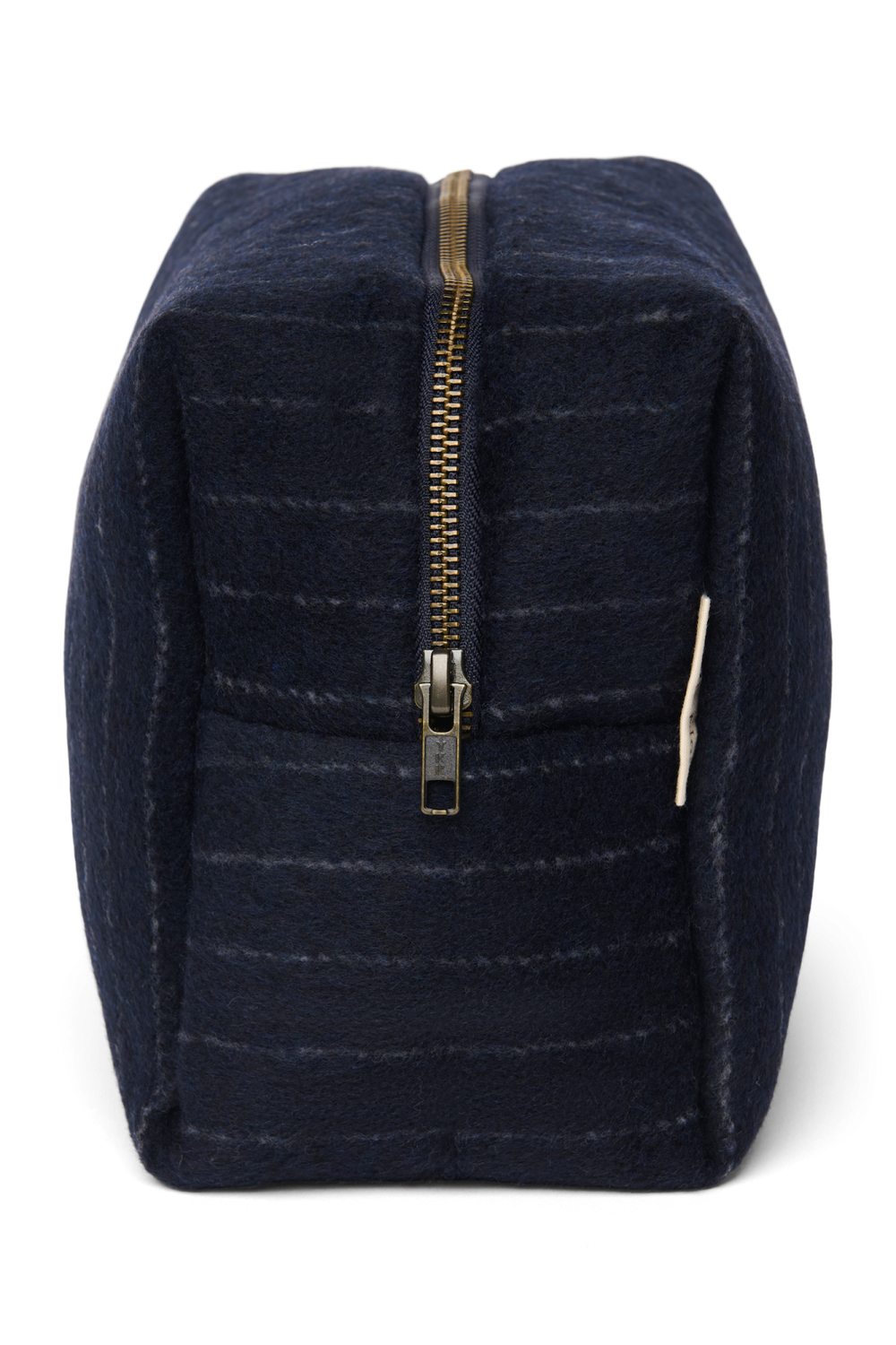 Flannel Chalkstripe Toiletry Bag | Dark Blue