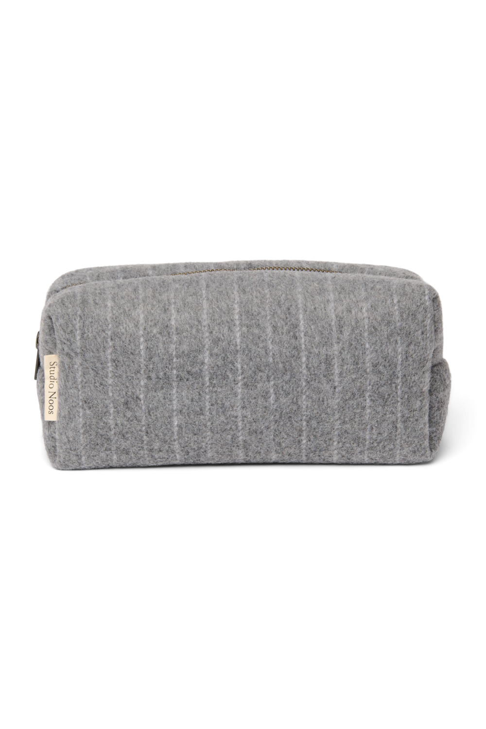 Flannel Chalkstripe Pouch | Light Grey