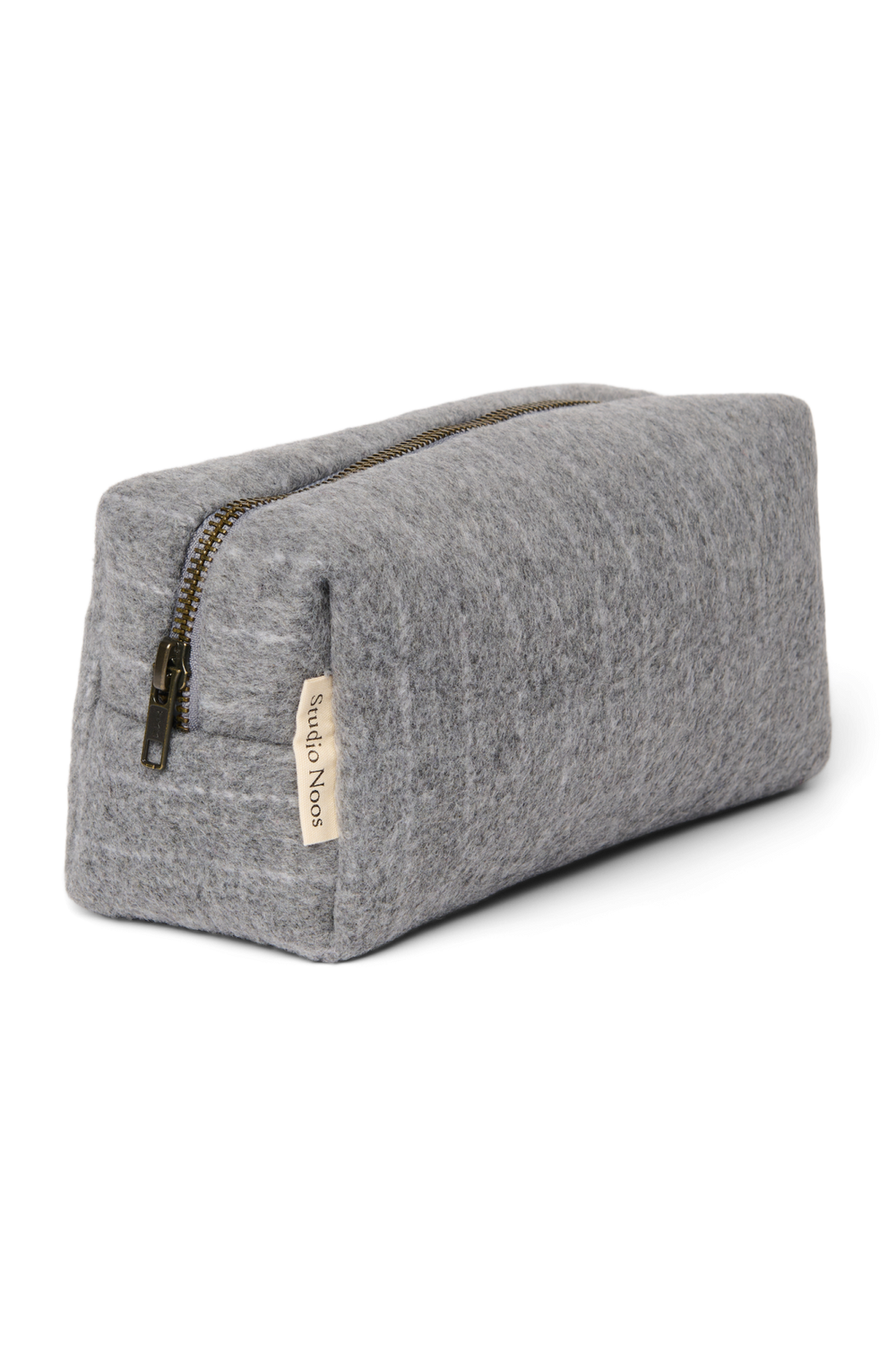 Flannel Chalkstripe Pouch | Light Grey