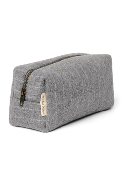 Flannel Chalkstripe Pouch | Light Grey