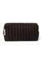 Flannel Chalkstripe Pouch | Brown