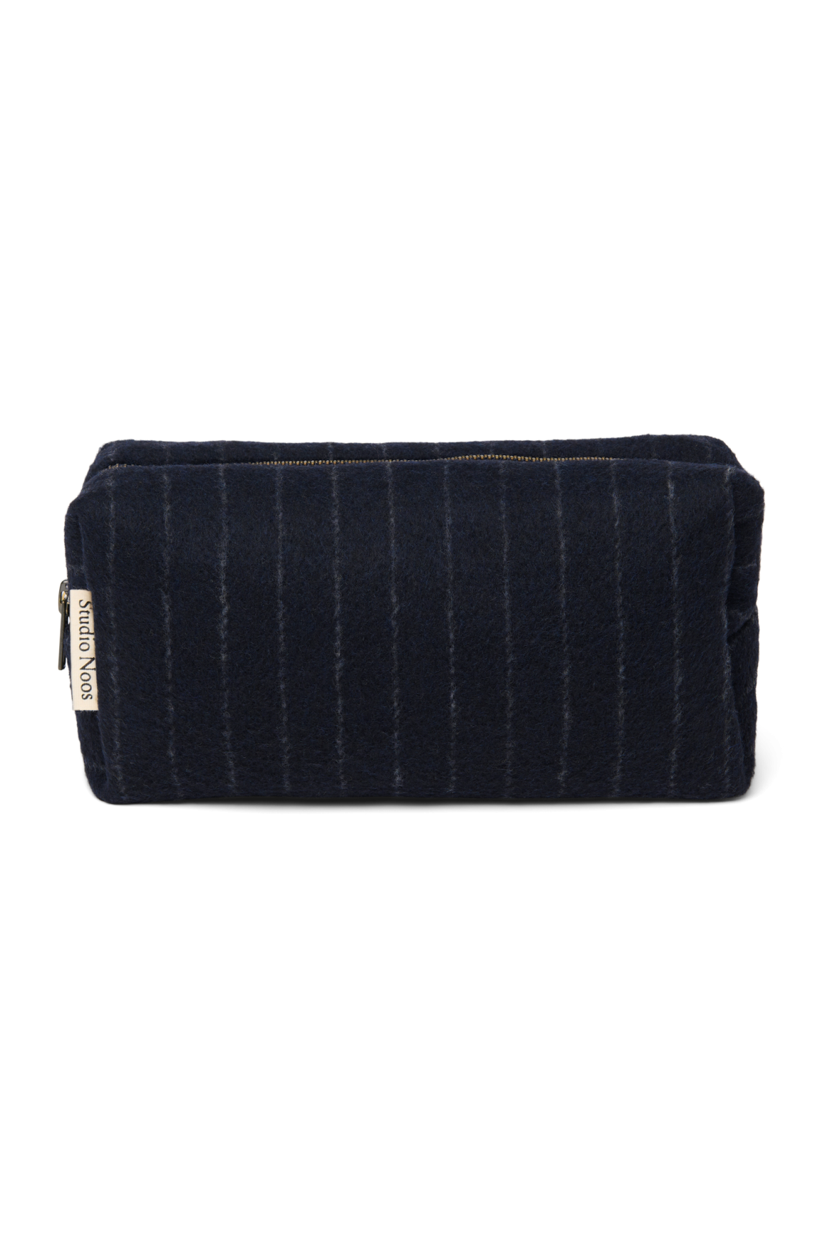 Flannel Chalkstripe Pouch | Dark Blue