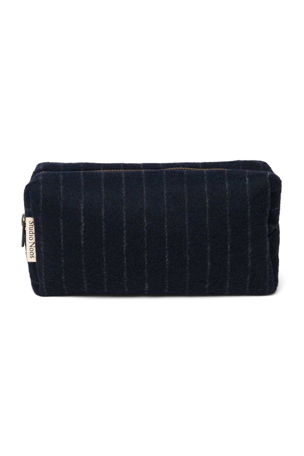 Flannel Chalkstripe Pouch | Dark Blue
