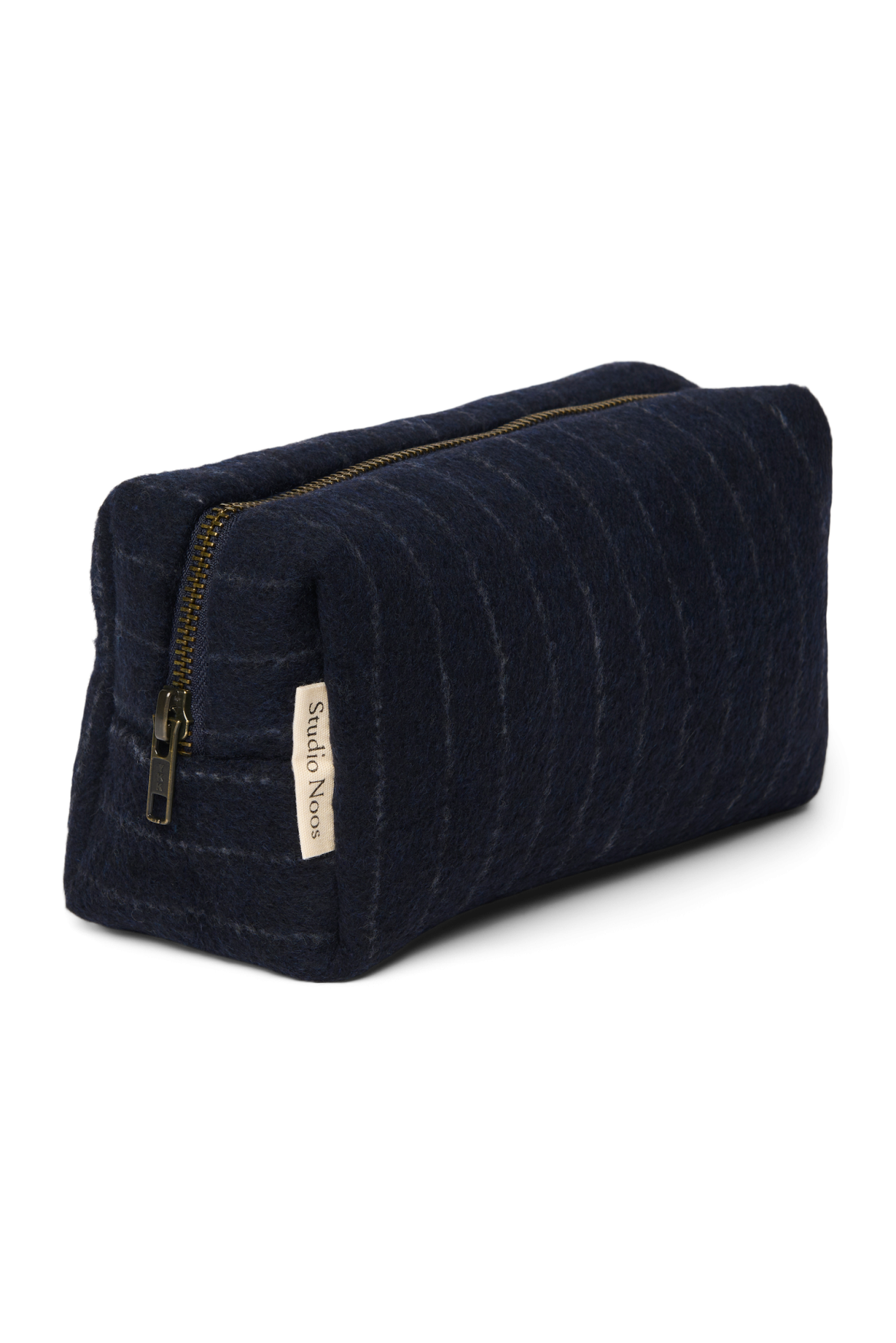 Flannel Chalkstripe Pouch | Dark Blue