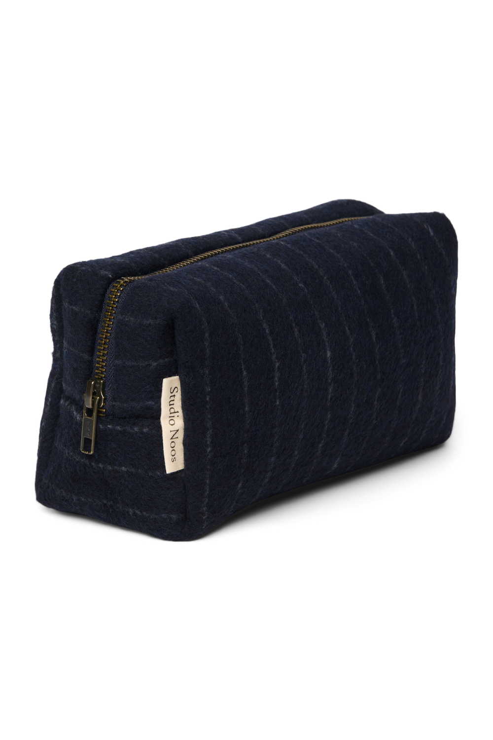 Flannel Chalkstripe Pouch | Dark Blue