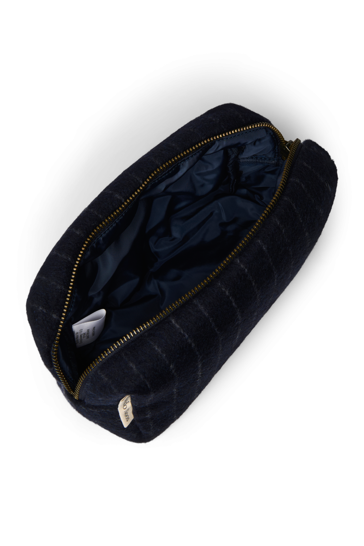 Flannel Chalkstripe Pouch | Dark Blue