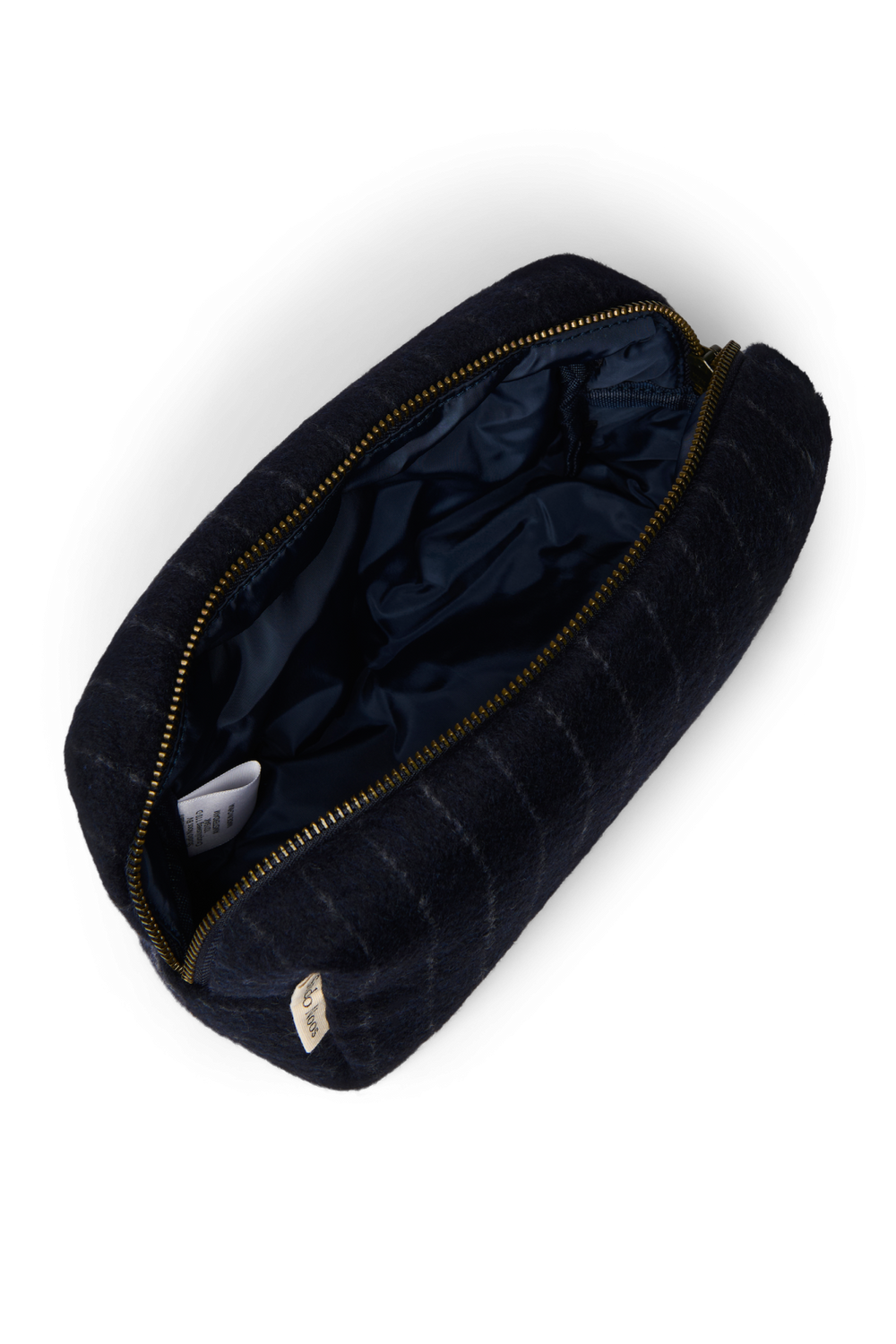 Flannel Chalkstripe Pouch | Dark Blue