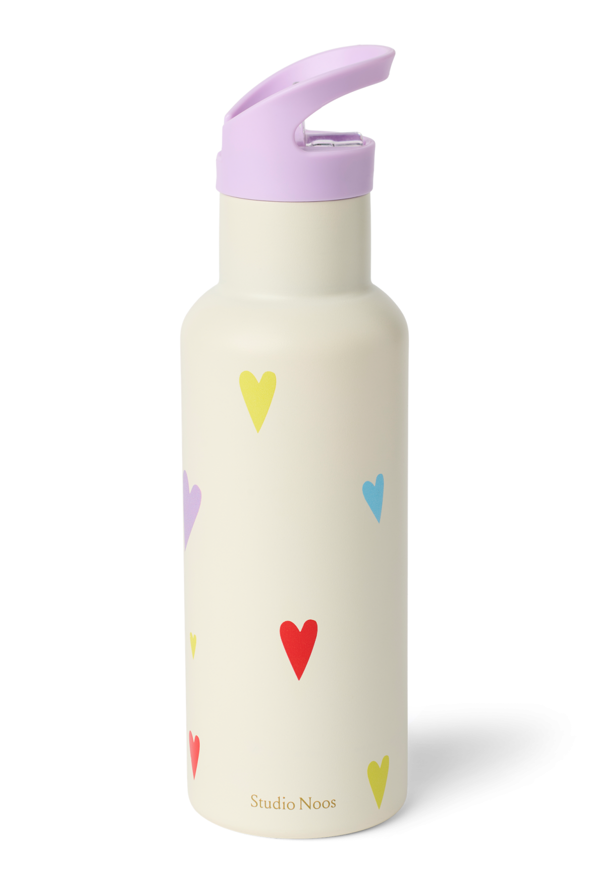 Stainless Steel Bottle 500ML | White Multicolor Hearts