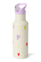 Bunte Herzen Edelstahl-Trinkflasche 500 ml | Weiß