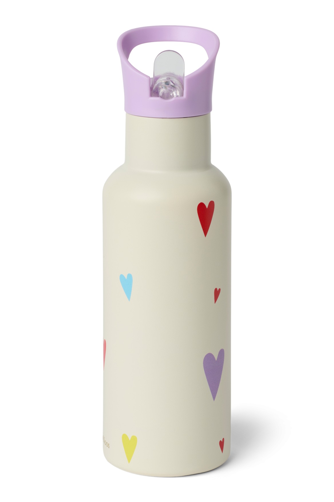 Stainless Steel Bottle 500ML | White Multicolor Hearts
