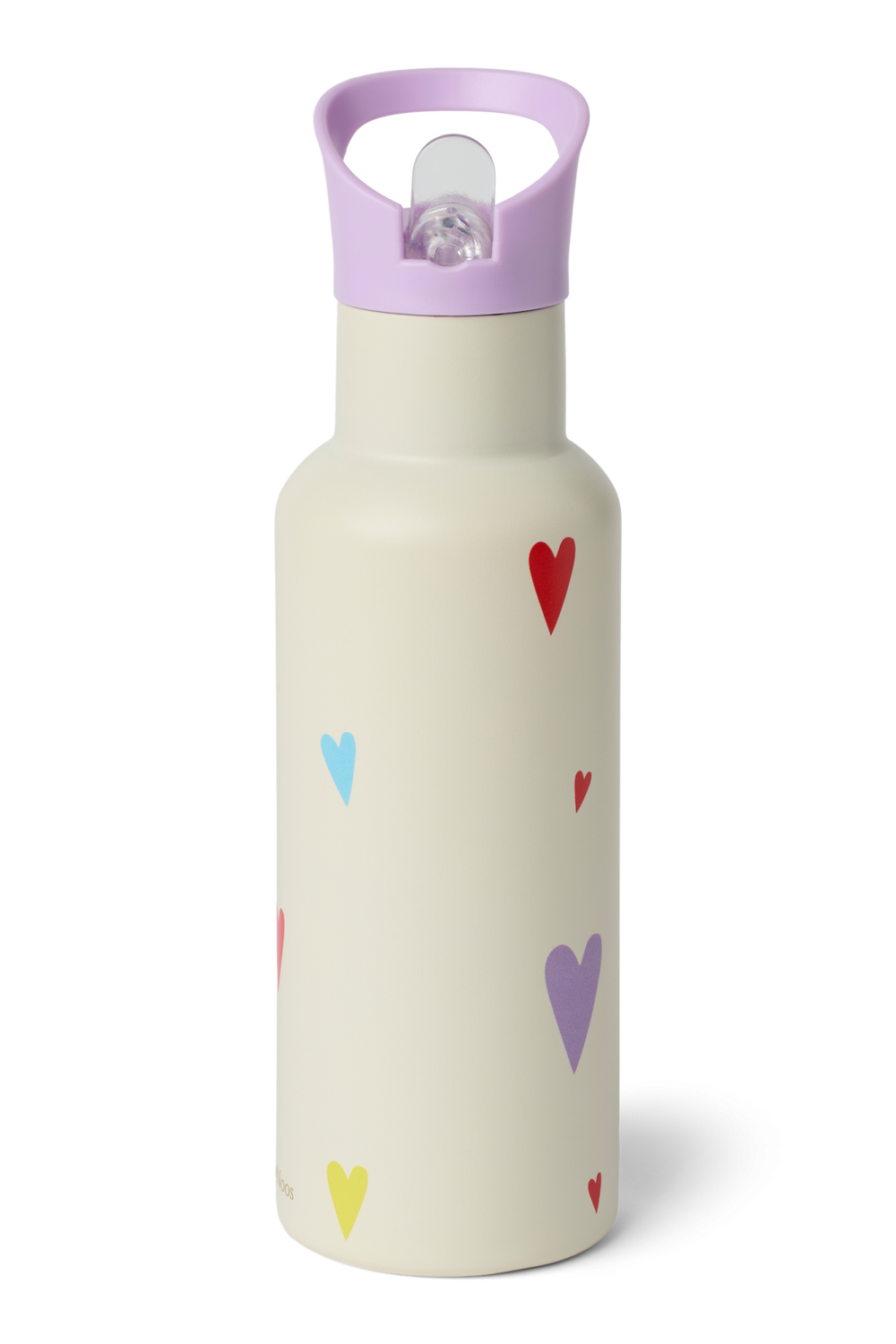 Stainless Steel Bottle 500ML | White Multicolor Hearts