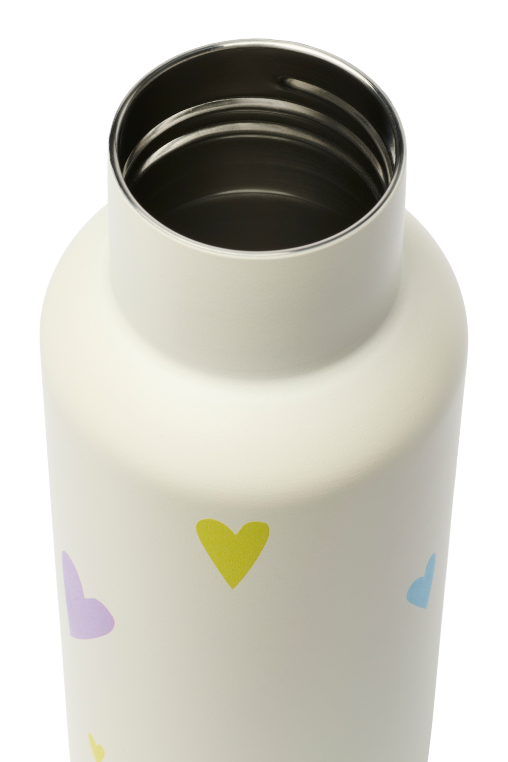 Stainless Steel Bottle 500ML | White Multicolor Hearts