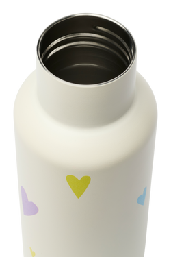 Stainless Steel Bottle 500ML | White Multicolor Hearts