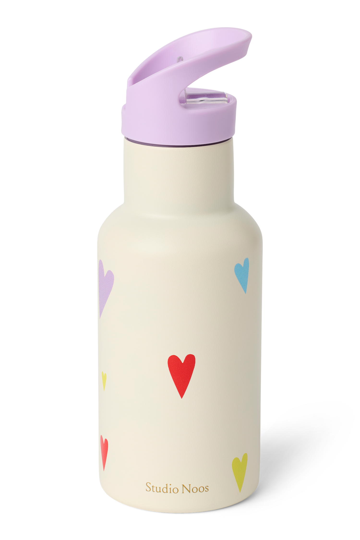 Stainless Steel Bottle 350ML | White Multicolor Hearts