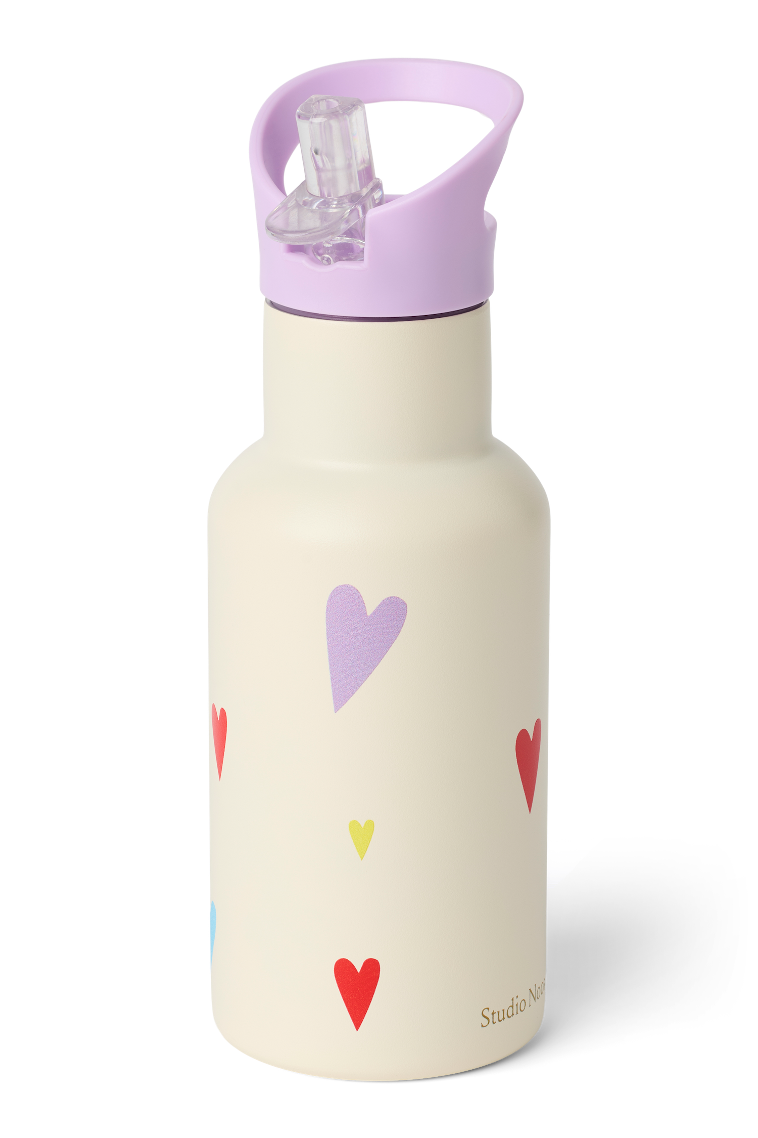 Stainless Steel Bottle 350ML | White Multicolor Hearts