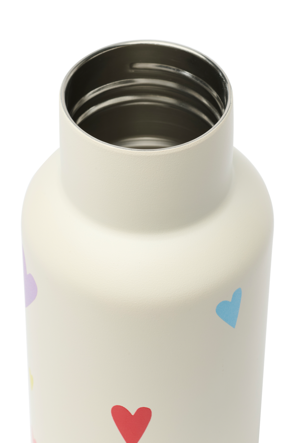 Stainless Steel Bottle 350ML | White Multicolor Hearts