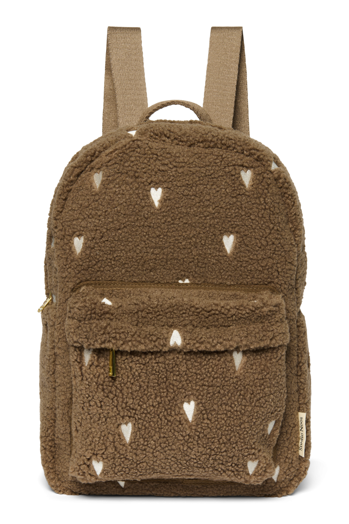 Teddy Midi Backpack | Brown Hearts