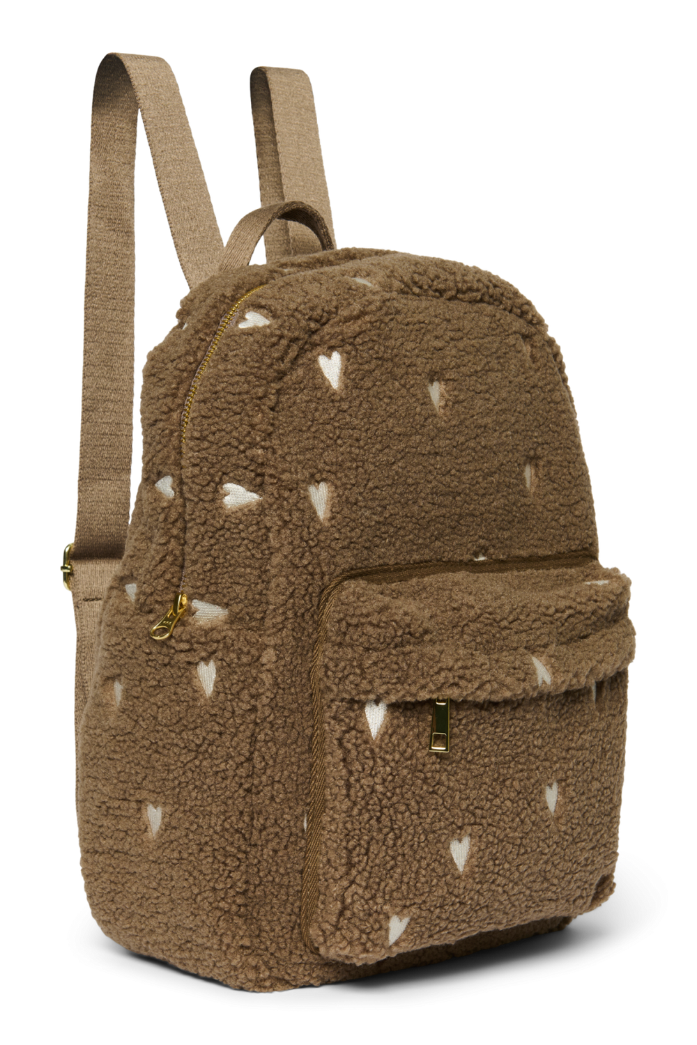 Teddy Midi Backpack | Brown Hearts