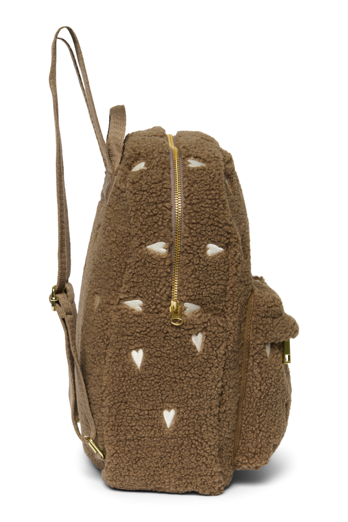 Teddy Midi Backpack | Brown Hearts