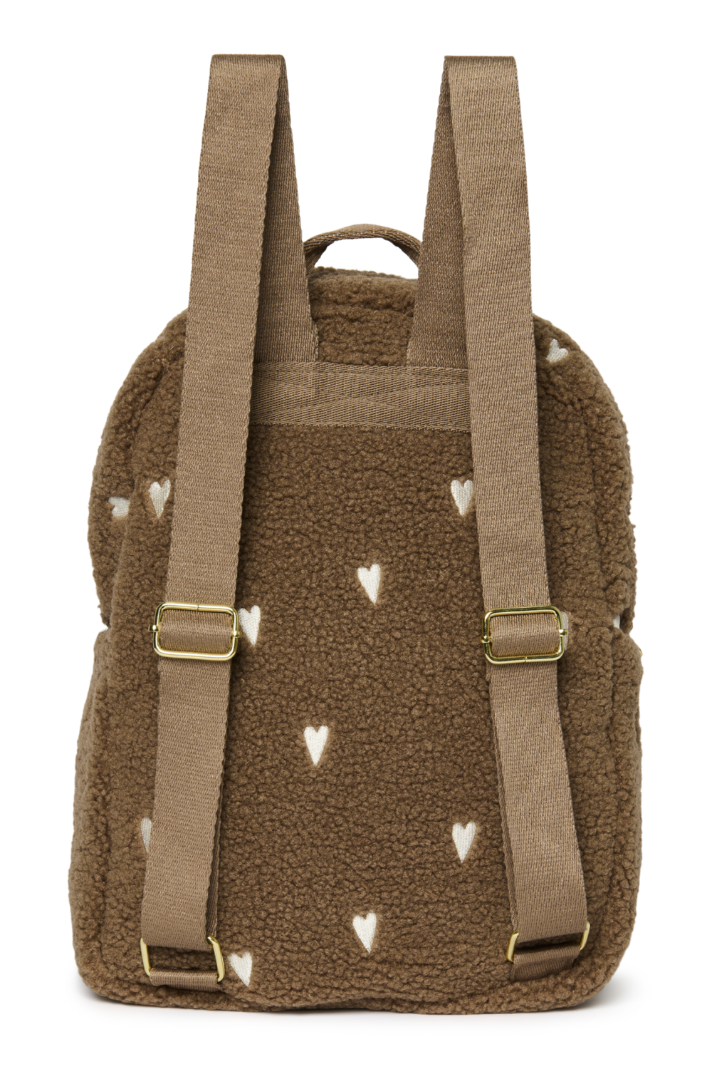 Teddy Midi Backpack | Brown Hearts