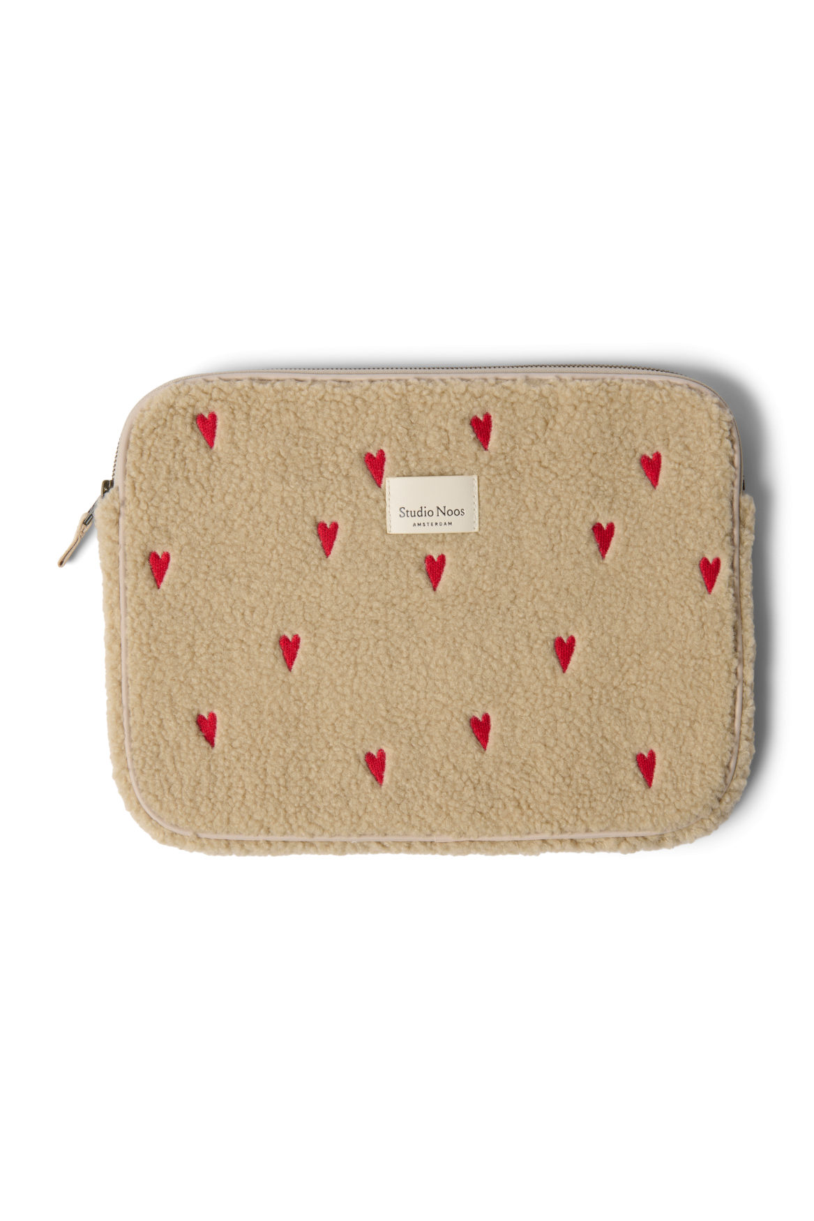 Teddy Pochette Pour Ordinateur Portable 13 Inch | Écru Hearts