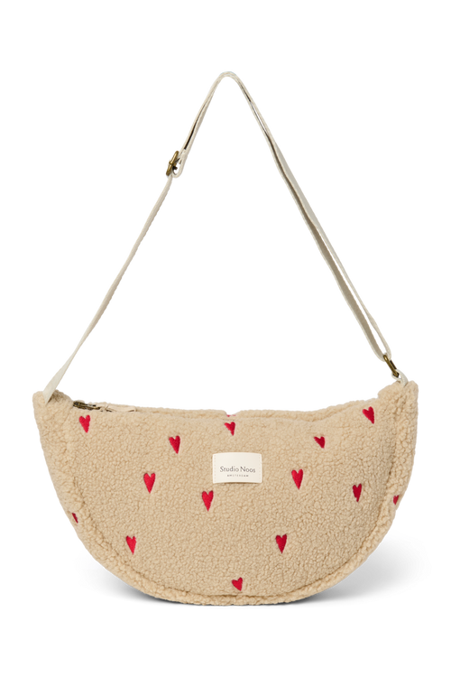 Ecru Teddy Hearts Adult Fanny Pack