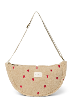 Teddy Adult Fanny Pack | Ecru Hearts