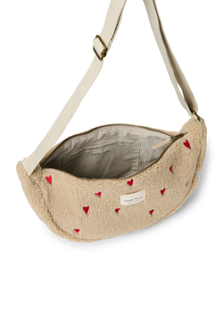 Teddy Adult Fanny Pack | Ecru Hearts