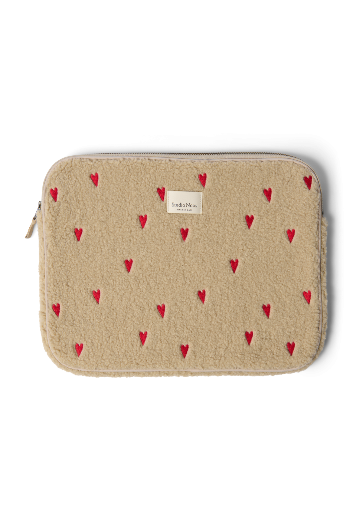 Teddy-Laptophülle 15 Inch | Ecru Hearts