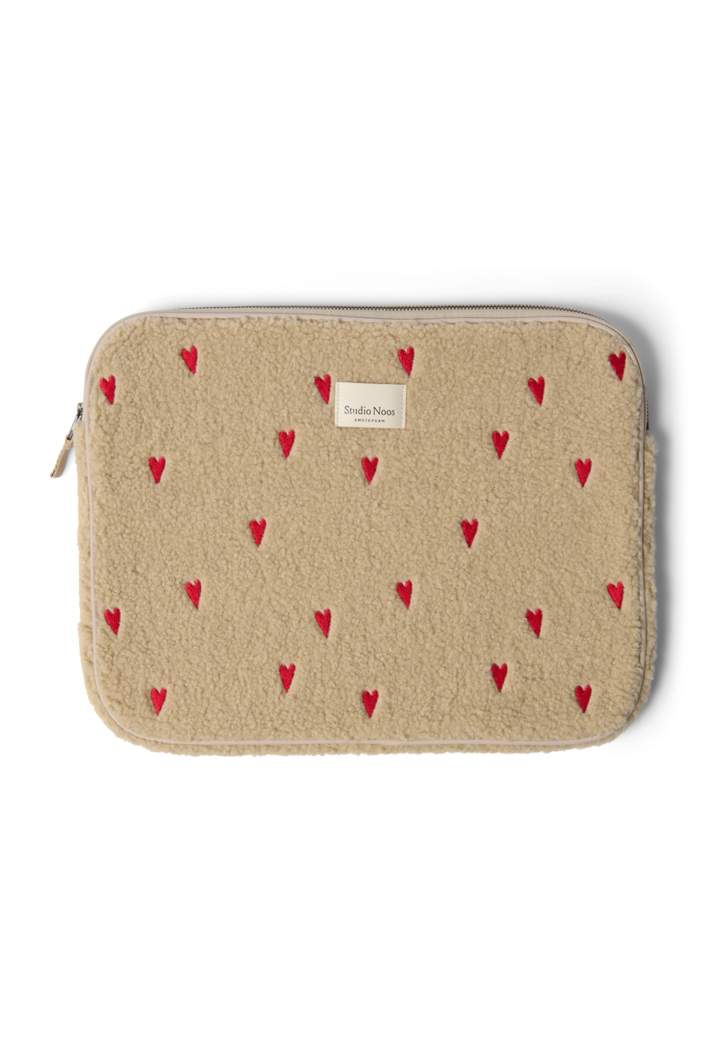 Teddy-Laptophülle 15 Inch | Ecru Hearts