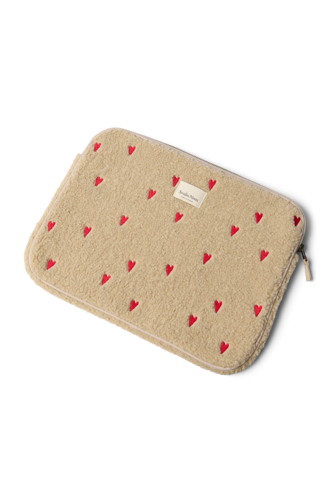 Teddy-Laptophülle 15 Inch | Ecru Hearts