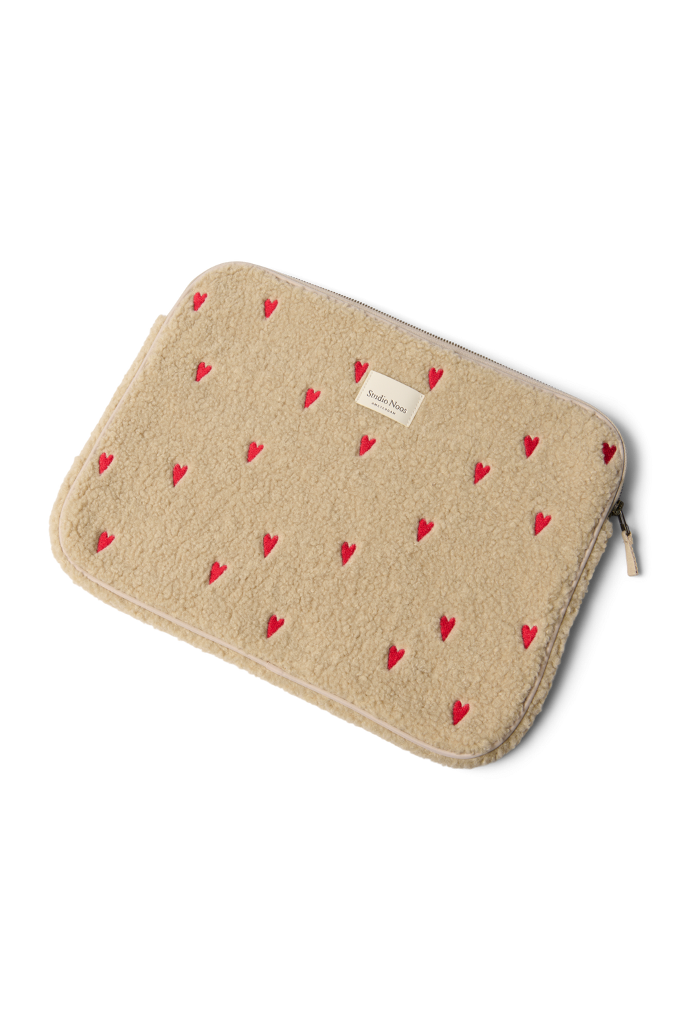 Teddy-Laptophülle 15 Inch | Ecru Hearts