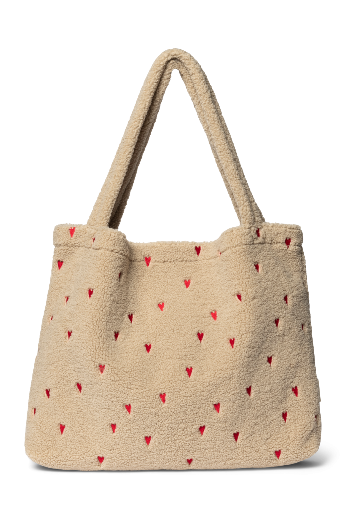 Teddy Mom Bag | Ecru Hearts