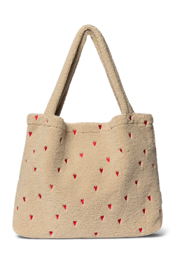 Teddy Mom Bag | Ecru Hearts