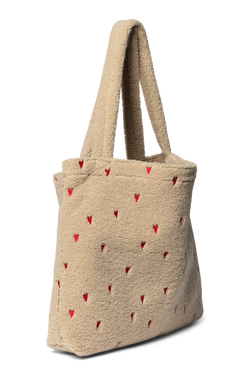 Teddy Mom Bag | Ecru Hearts