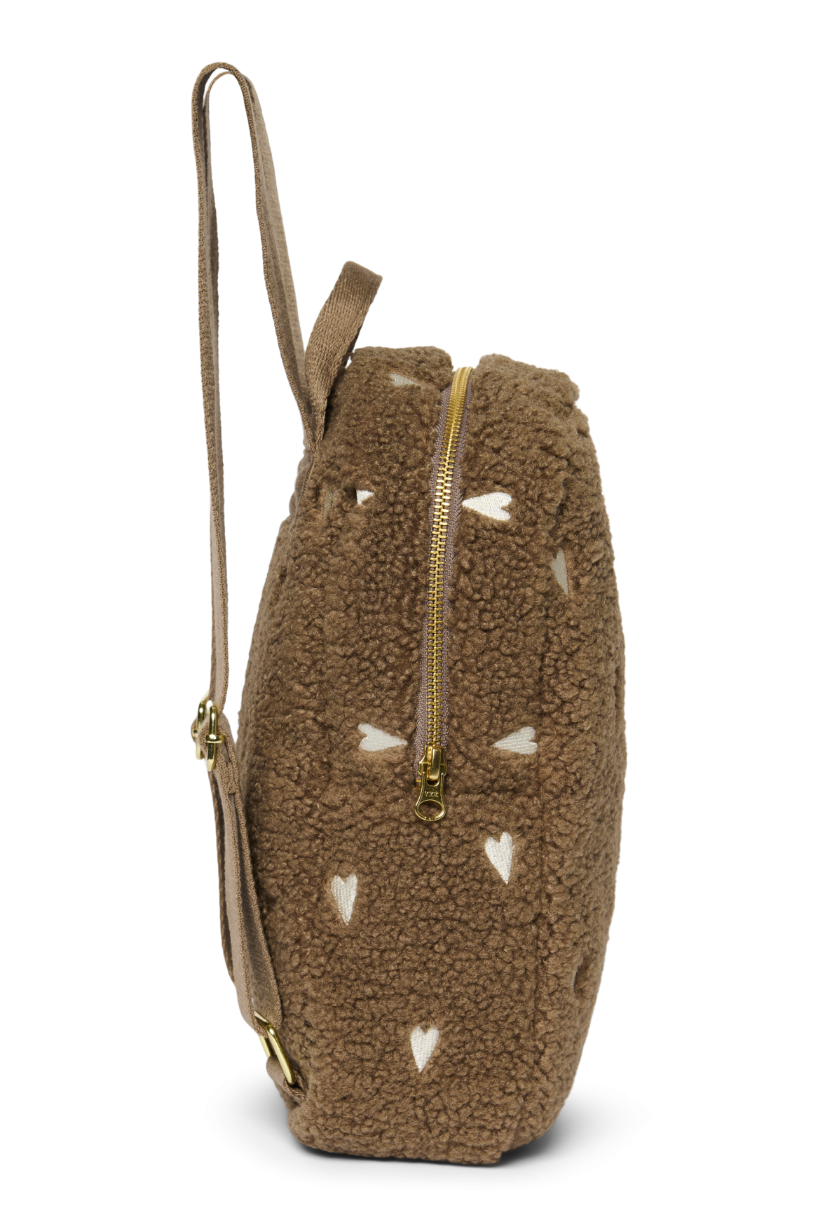Teddy Mini Backpack | Brown Hearts
