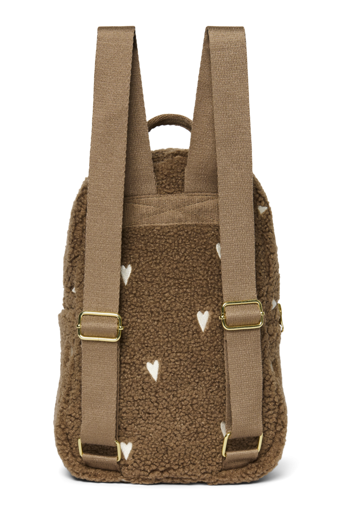 Teddy Mini Backpack | Brown Hearts