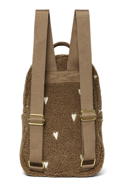 Teddy Mini Backpack | Brown Hearts