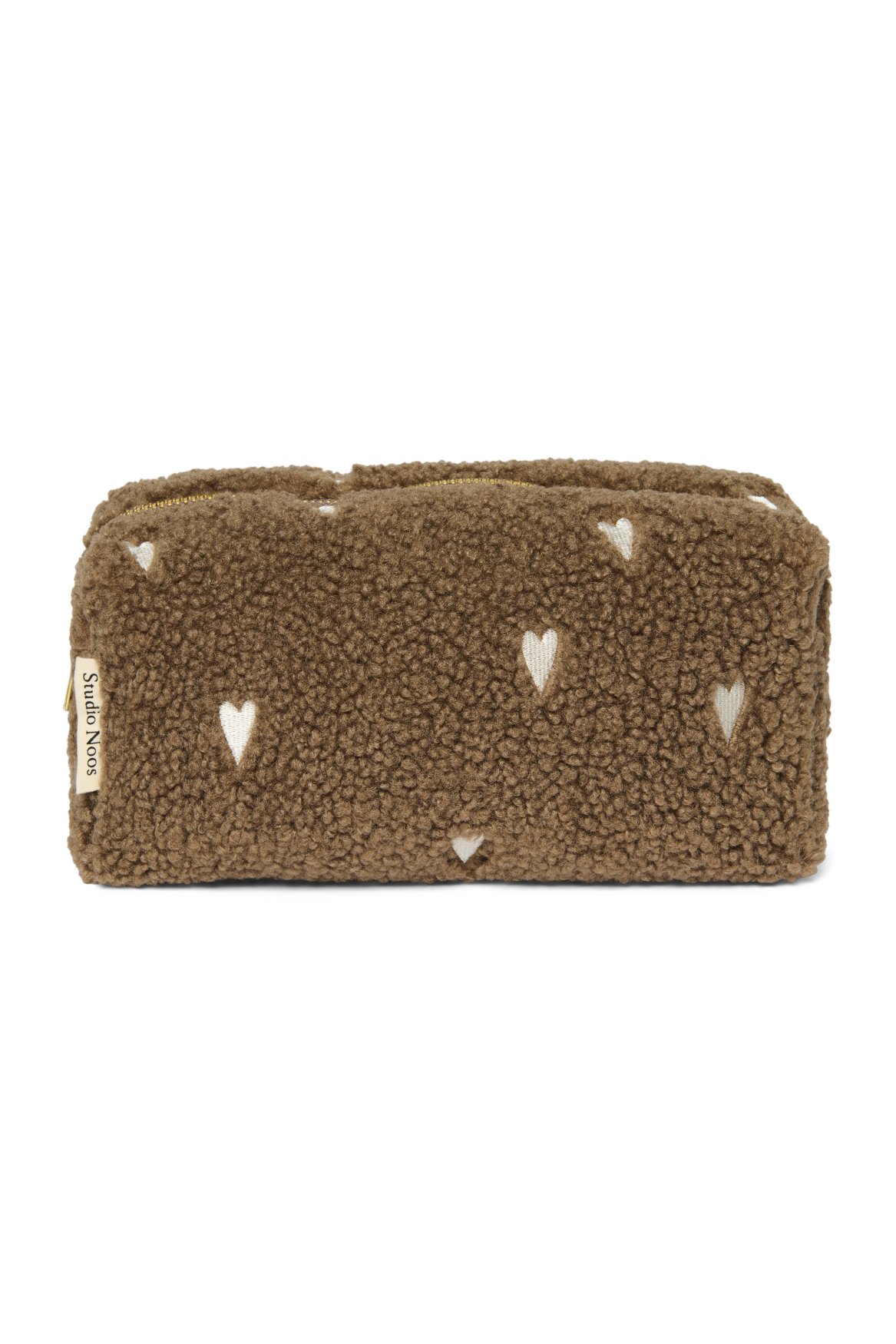 Bruine Teddy Hearts Pouch