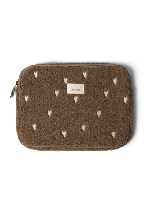 Teddy Hearts Laptop-Hülle | Braun Hearts