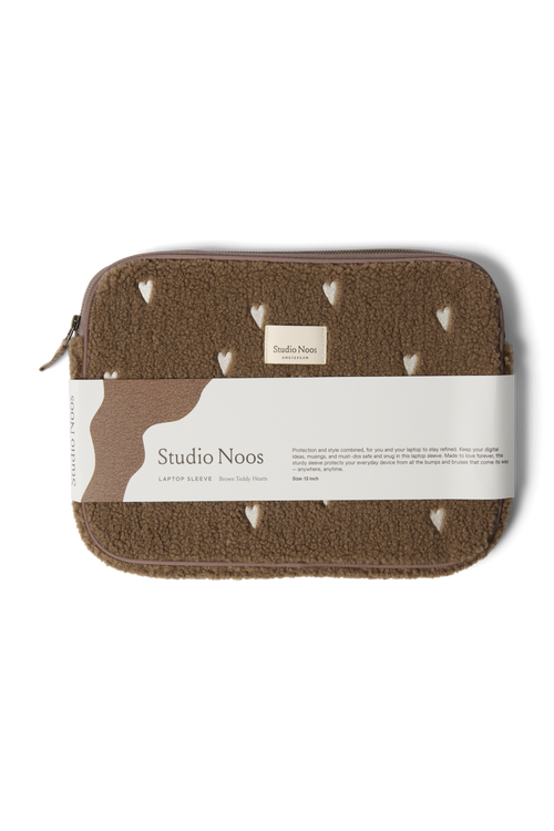 Teddy Hearts Laptop-Hülle | Braun Hearts