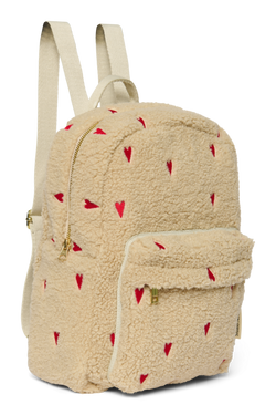 Teddy Midi Rugzak | Ecru Hearts