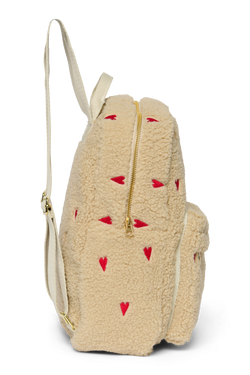 Teddy Midi Rugzak | Ecru Hearts