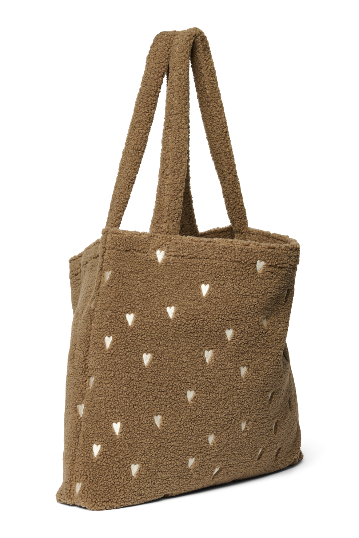 Teddy Mom Bag | Brown Hearts