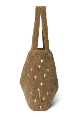 Teddy Mom Bag | Brown Hearts