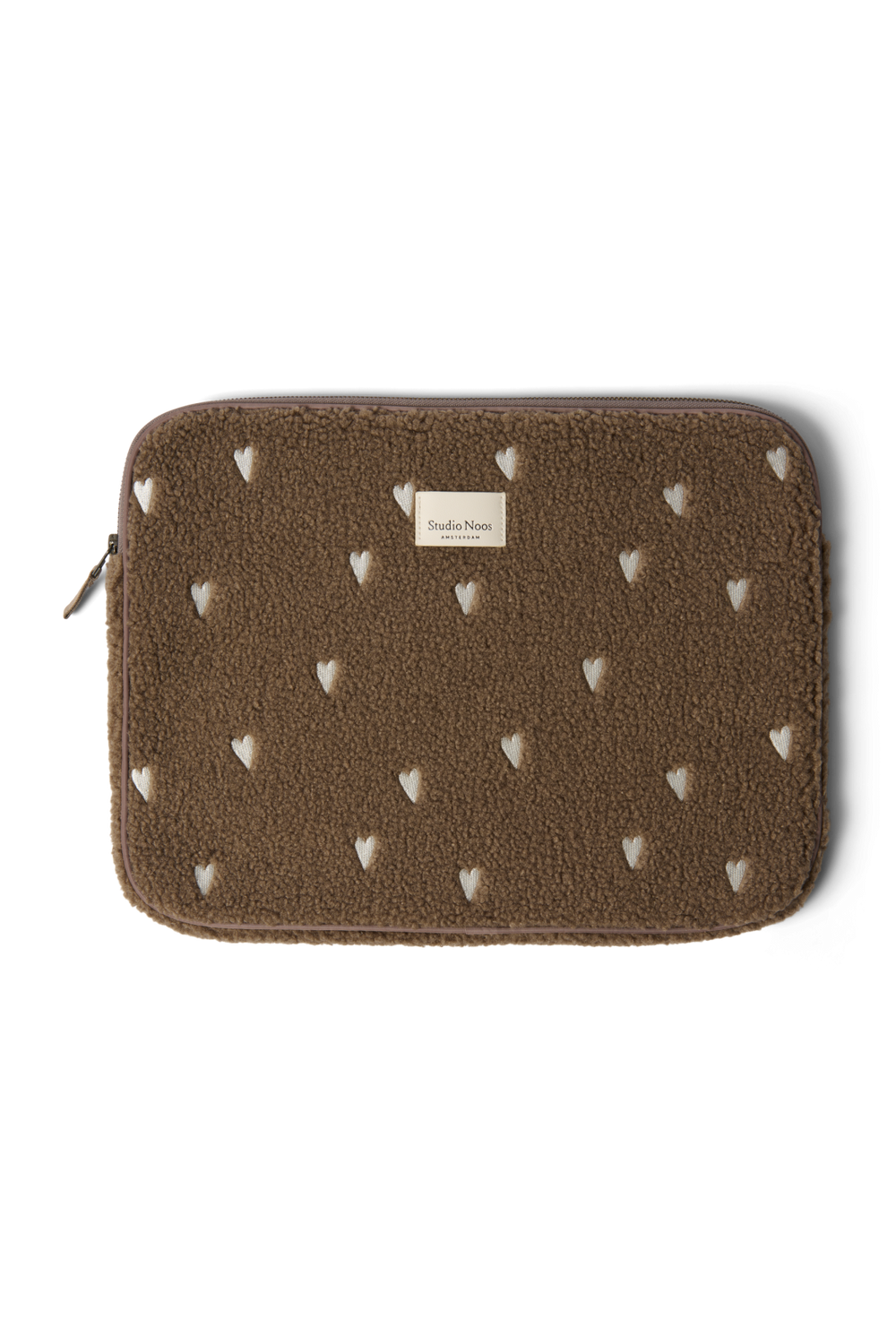 Teddy Laptop Sleeve 15 Inch | Brown Hearts