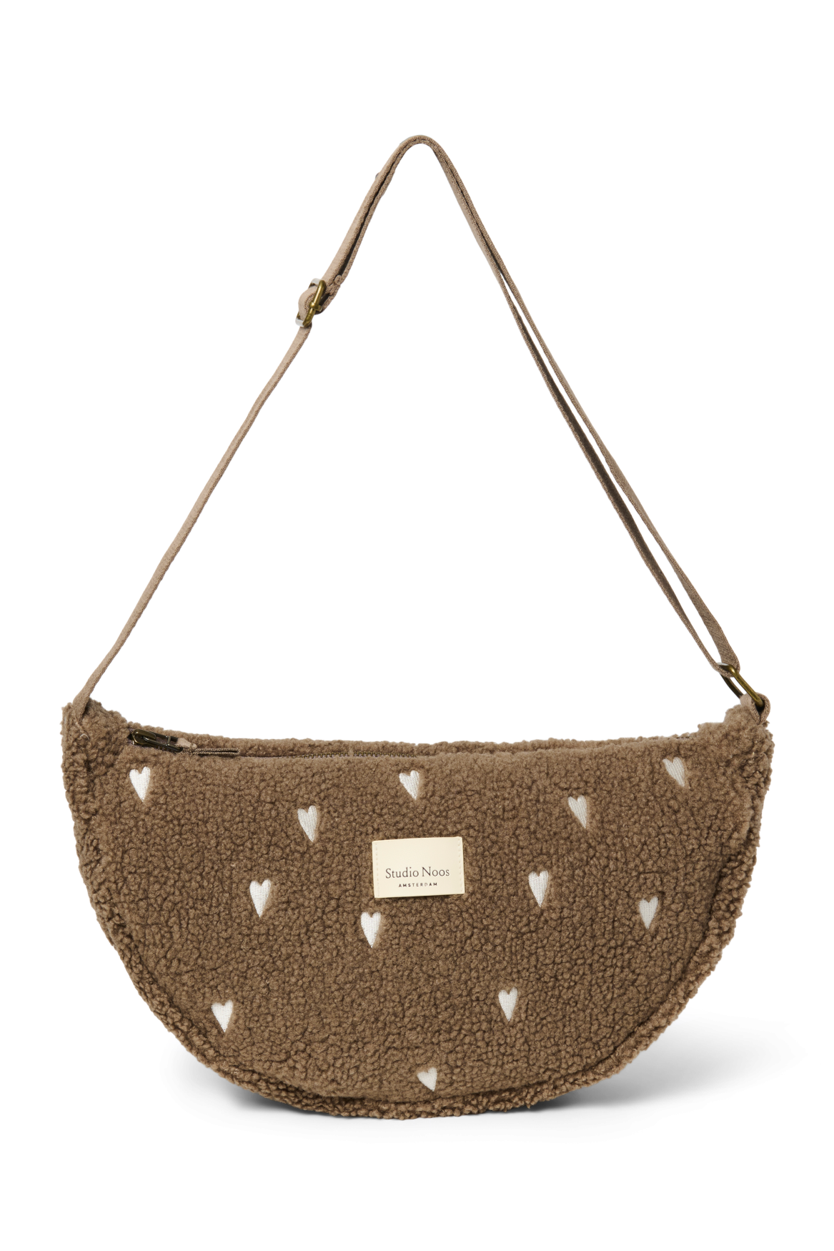 Teddy Adult Fanny Pack | Brown Hearts