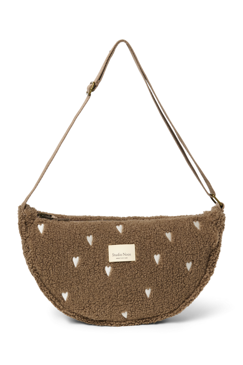 Teddy Adult Fanny Pack | Brown Hearts