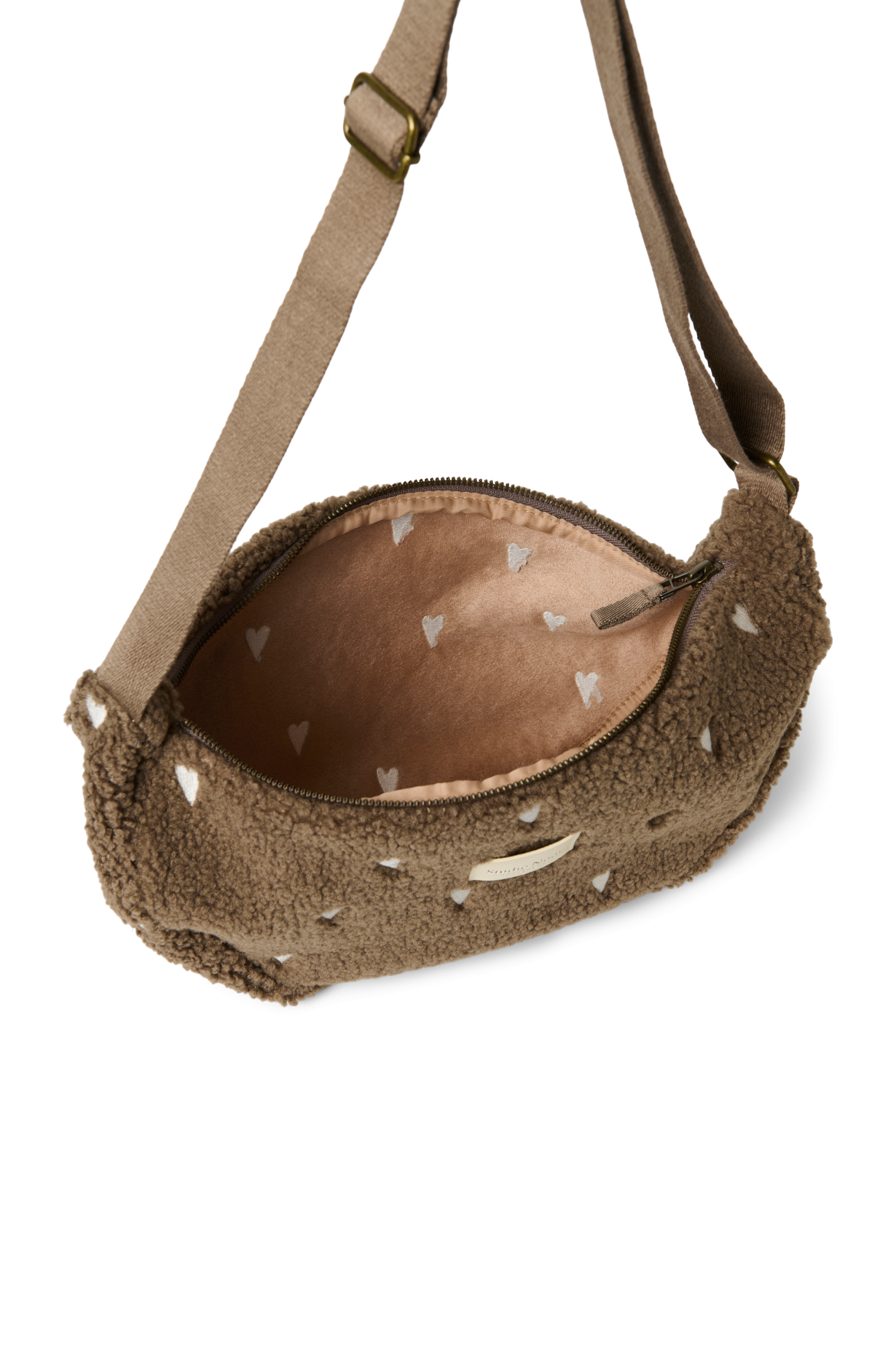 Teddy Adult Fanny Pack | Brown Hearts