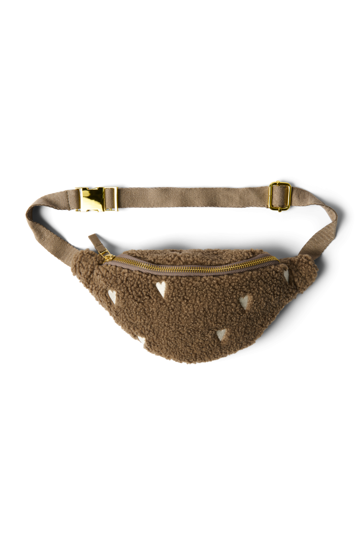 Teddy Mini Fanny Pack | Brown Hearts